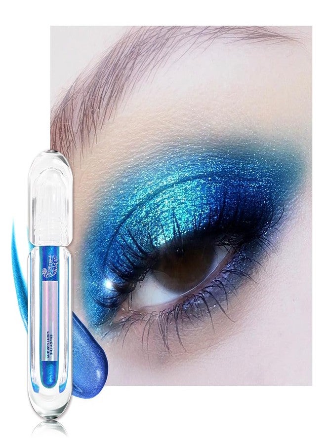 AMY'S DIARY Duochrome MultiChrome Chameleon Liquid Metallic Teal Blue Eyeshadow, High-Impact Multi-Dimensional Finish,blue Teal Silky Smooth and High Pigment Holographic Glitter Eyeshadow Makeup (05#) - Image 1